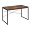 Saltoro Sherpi Rectangular Wooden Desk With Metal Base, Weathered Oak Brown And Black-